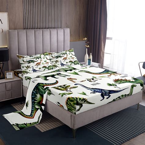 Dinosaur Bed Sheets Twin for Boys Dinosaur Twin Sheets, Cute Dinosaur ...
