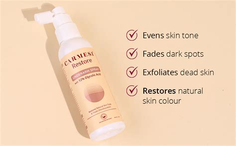 Carmesi Restore Underarm Spray Toner | 12% Glycolic Acid, Aloe Vera ...