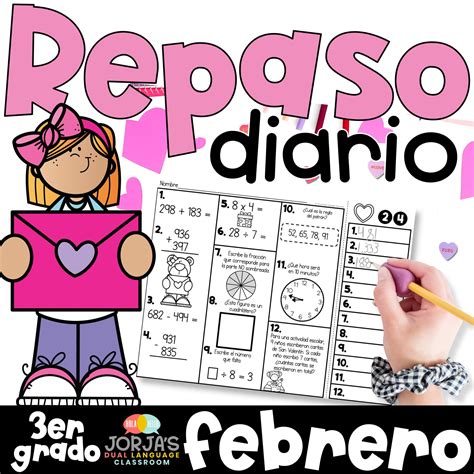 Repaso diario Tercer Grado FEBRERO - Spiral Review for 3rd Grade in ...