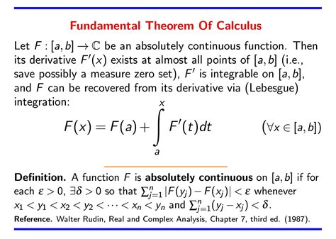 Fundamental Theorem Of Calculus Formula