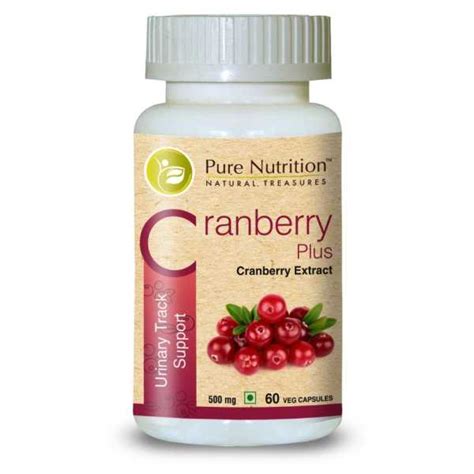 Pure Nutrition Cranberry Plus Extract 500mg Supplements (60 Capsules ...