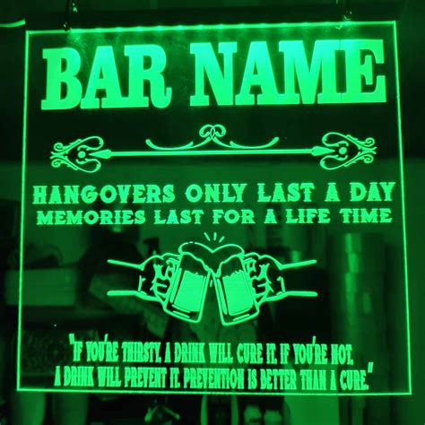 Designed In A Shed - Light up LED Bar Signs