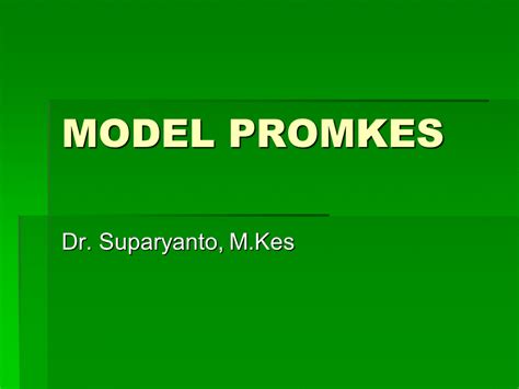 4 model promosi kesehatan