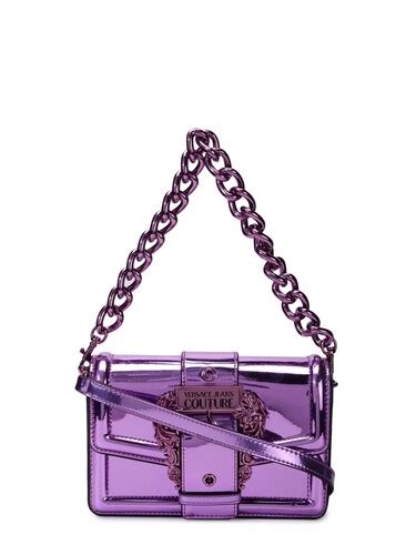 Buy Women Lilac Metallic Mirror Finish Crossbody Bag With VJC buckle ...