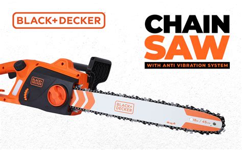 BLACK+DECKER BECS2245-IN 18 Inch, 2200W Corded Chainsaw With Chain ...
