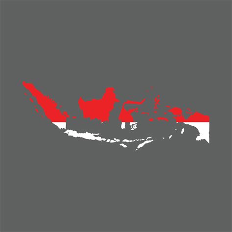 Map and flag of Indonesia on grey background. Vector Illustration. 23290427 Vector Art at Vecteezy