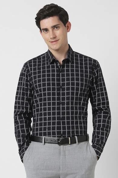 Buy Men Black Regular Fit Full Sleeves Formal Shirt Online - 39907927 ...