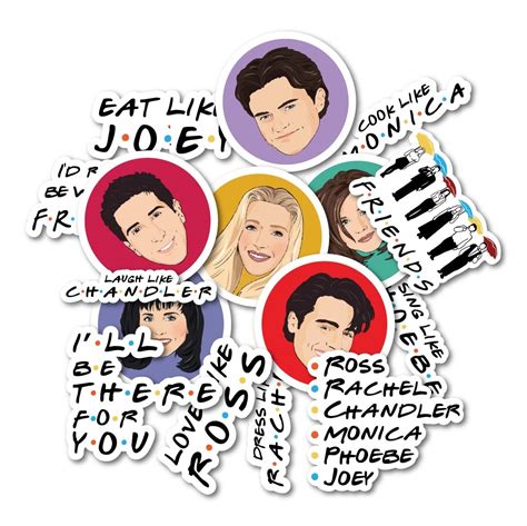 Aapki Marzi Friends Tv Series Stickers - Pack of 16 (Vinyl Stickers ...