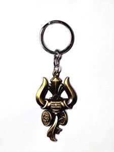 Zibblo Trishul Lord Shiv Bronze Keychain - Devotional Charm for Good ...