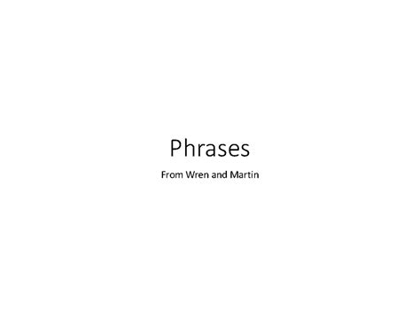 Phrases and Their Types: Adjective & Verb Phrases Explained - Studocu