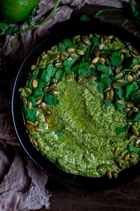 Roasted Tomatillo Sikil Pak Recipe (Mayan pumpkin seed dip) — Inherited ...