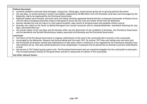 SQA Higher History exam (paper 1) - 2023 (marking instructions) | PDF - leader of mensheviks