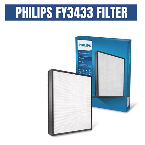 Philips NanoProtect HEPA Filter FY3433 for Air Purifier AC3256 AC3257 ...