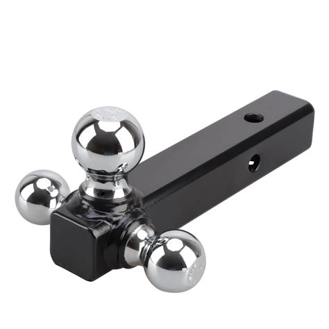 Bridgeland Triple Ball Trailer Hitch Mount, Chrome Shank, Steel, Fits 2 ...