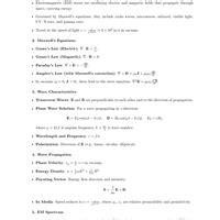 Electromagnetic Waves Short notes - Electromagnetics - Electronics