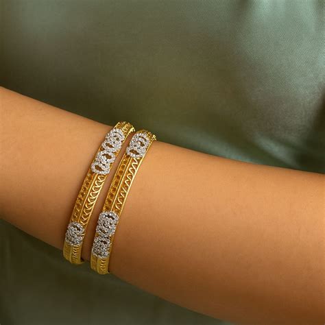 Regal Twist American Diamond Bangles – Beget