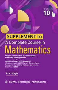 Assertion And Reason Mathematics Class 10 By B. K. Singh: Buy Assertion ...