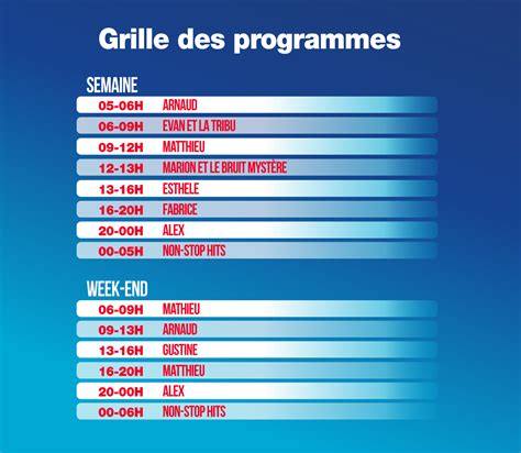 Image result for Grille Des Programmes