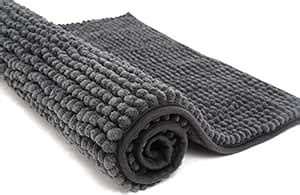 Buy Roseate Shaggy Chenille Rectangular Bath Mat (50X80 Cm) Extra Soft ...