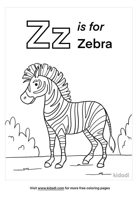 Z Is For Zebra Coloring Page - Z Is for Zebra Coloring Page