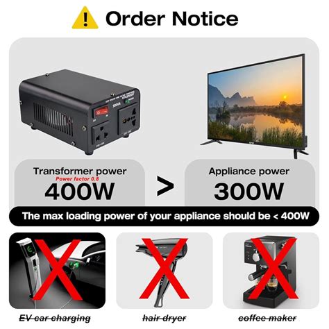 Yinleader 500W Voltage Transformer Power India | Ubuy