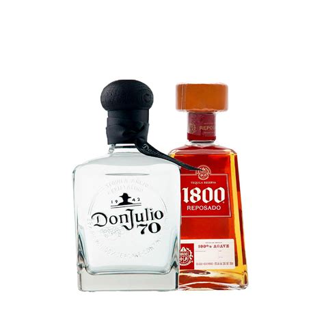 Tequila Don Julio 70 Cristalino Añejo 700 mL + Tequila 1800 Reposado ...