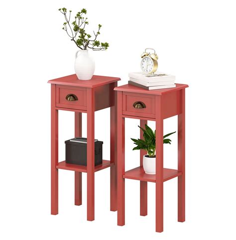Elegant Red Side Table for Modern Living Spaces
