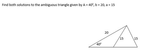 Image result for Solving an Ambiguous Triangles