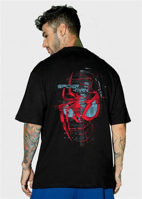 Spiderweb Black Oversized T-Shirt For Men – Kwabey