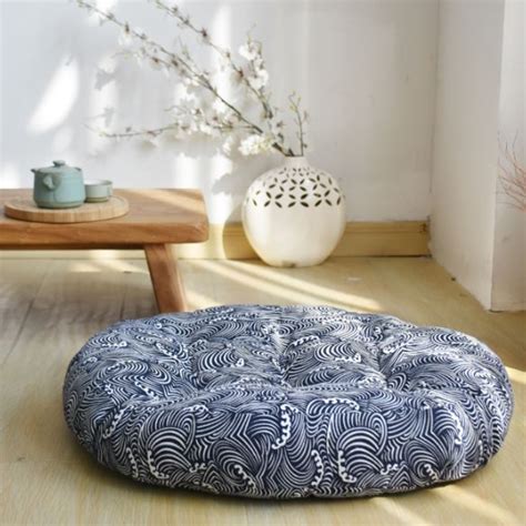 60cm Japanese Tatami Round Square Floor Seat Cushion, Furniture & Home ...