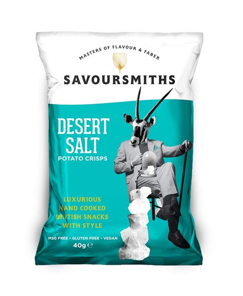 Buy SAVOURSMITHS Desert Salt Luxury English Potato Crisps 40g x 24 ...