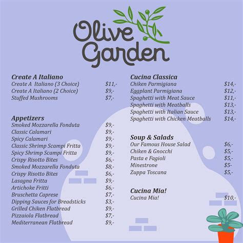 Free Printable Olive Garden Menu [Easy PDF] - Printables for Everyone
