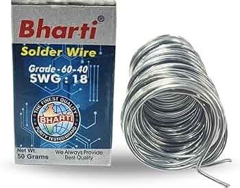 GILHOT Bharti Flux Cored Solder Wire Grade 60-40 SWG-18 (50gm)- Tin ...