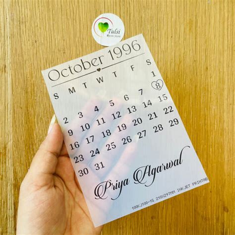 Custom Insert Sheet- Calendar – Tulsi Resin Store