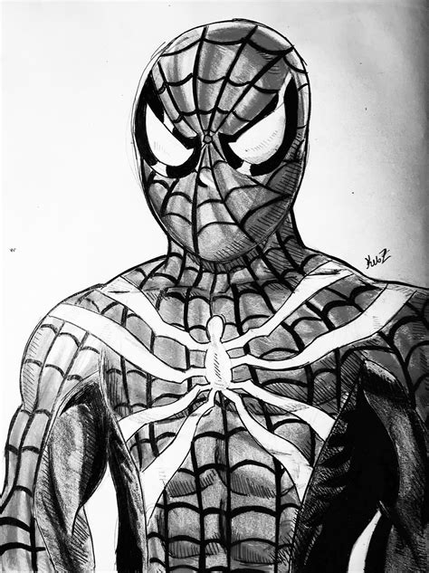 Spiderman (black and white) by KreativeDrK on DeviantArt