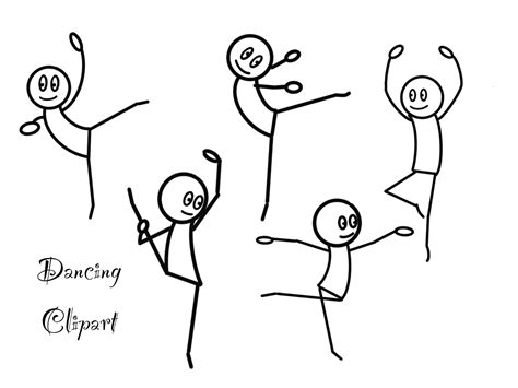 Dancing/ballet Stick Figure Clip Art - Etsy