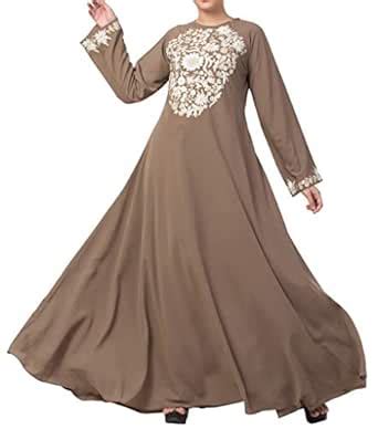 Mushkiya Umbrella Flare Abaya Dress With Matching Embroidery Work For ...
