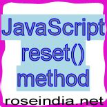 Image result for Reset Method in JavaScript
