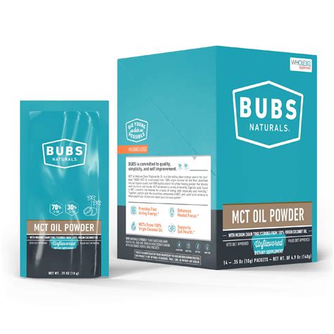Buy BUBS NaturalsMCT Oil Powder Packets - Medium Chain Triglycerides ...