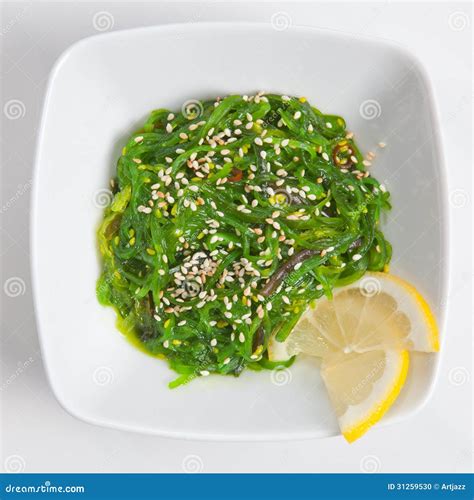 Japanese Chuka Wakame Seaweed Salad with Sesame Sauce Stock Photo ...
