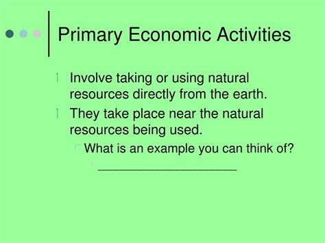 PPT - Understanding Economic Activities: Primary to Quaternary Sectors ...