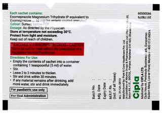 Esomac 10mg Granules 1gm - Uses, Side Effects, Dosage, Price | Truemeds
