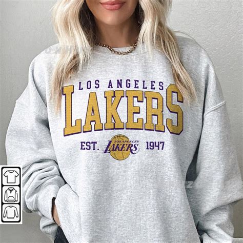 Vintage 90s Los Angeles Lakers Shirt, Crewneck Lakers Sweatshirt ...