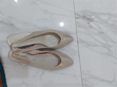 Buy Marc Loire Women's Golden Shimmer Pointed Toe Block Heel Pumps ...