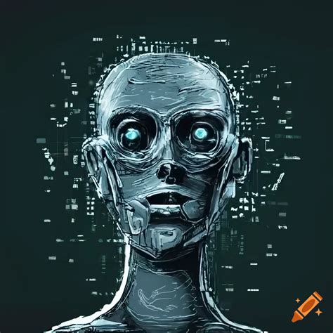 Drawing with matrix robot letters on Craiyon