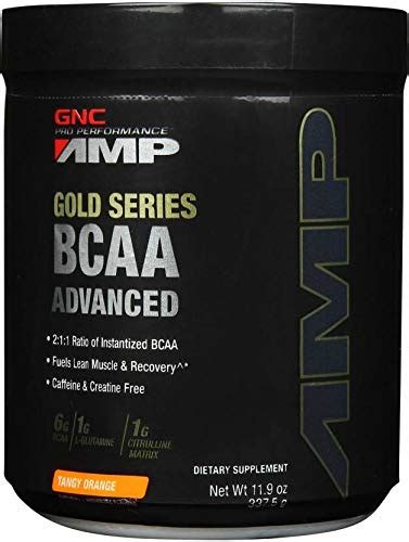 GNC AMP Gold Series BCAA Advanced (Orange) (337.5gm) : Amazon.in ...