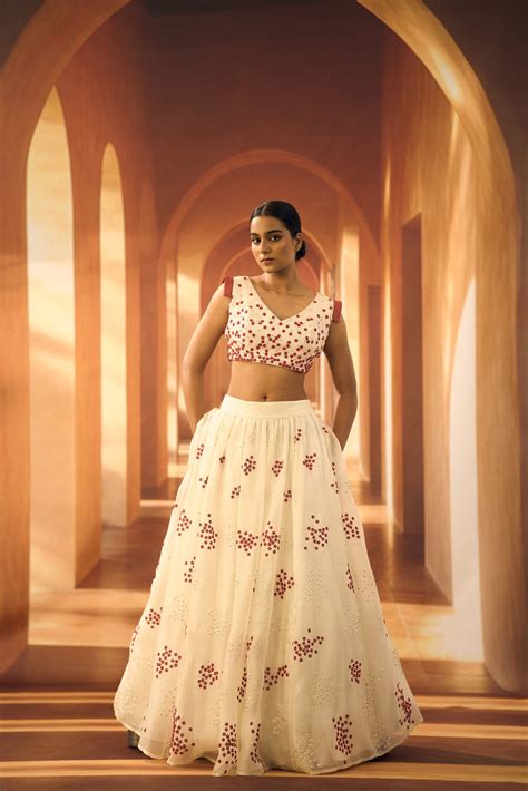 Floral Applique Choli with Armhole Cuff – Vivek Karunakaran