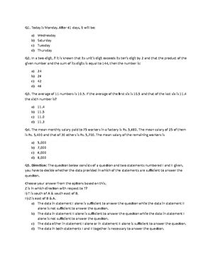 Aptitude - ACCENTURE Parajumbles 17 sentence. So, check options first ...