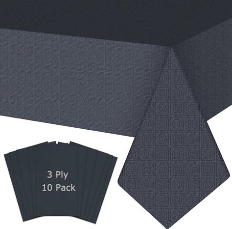 Amazon.com: SWGIEEI Black Disposable Tablecloth for Rectangle Tables 10 ...
