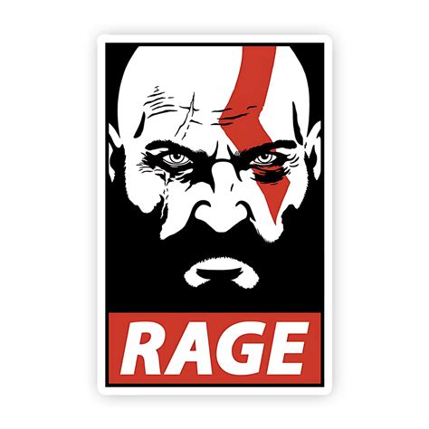 Kratos in Rage Mode Sticker – sticckiz.com